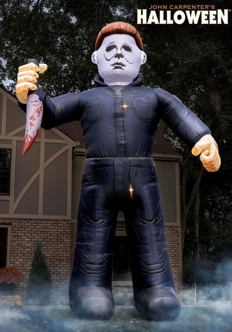 Michael Myers Inflatable Halloween Decoration Halloween Night Movie, Michael Myers Memes, Ace Ventura Costume, John Carpenter Halloween, Troll Costume, Fun Costumes, Inflatable Decorations, Halloween Ii