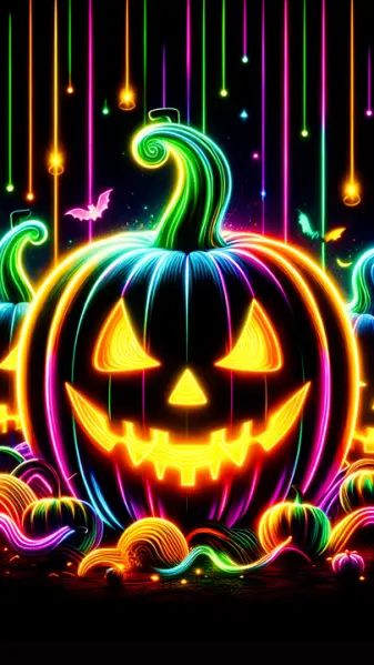 Cute Monsters Drawings, Happy Halloween Pictures, Halloween Wallpaper Backgrounds, Halloween Wallpaper Cute, Halloween Artwork, Halloween Greetings, Halloween Wallpaper Iphone, Halloween Illustration, Neon Wallpaper