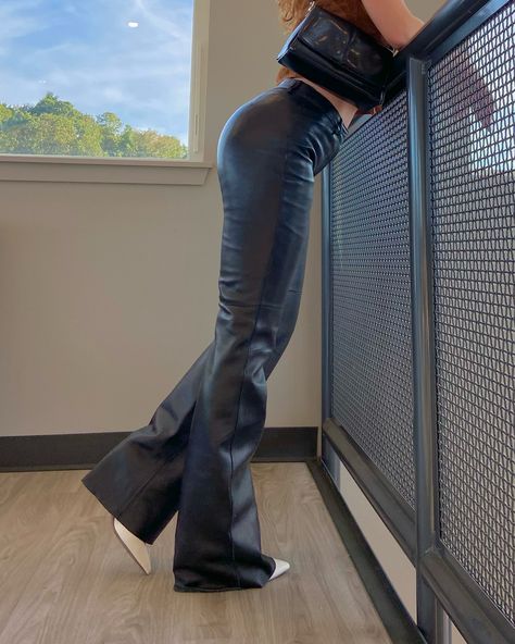 ⭐️ SOLD ⭐️ Vintage flare leather pants Size 27” waist, 8” rise, 343” hips, 32” inseam $70 Comment “I want it” or dm me if you would like to buy these pants 🖤 Flare Leather Pants, Vintage Mood Board, Vintage Flare, Leather Pants, Mood Board, Pants, Leather, Trousers, Leather Trousers