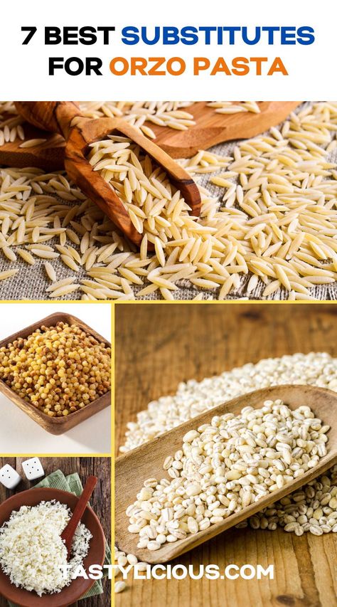 orzo pasta substitute | can i substitute macaroni for orzo | healthy replacement for orzo | refreshing spring recipes | quick lunch recipes | dinner ideas | easy dinner recipe | healthy dinner recipe Orzo Healthy, Refreshing Spring Recipes, Creamy Seafood Pasta, Gluten Free Orzo, Food Substitutes, Recipe Healthy Dinner, Gluten Free Substitutes, Pasta Substitute, Baking For Beginners