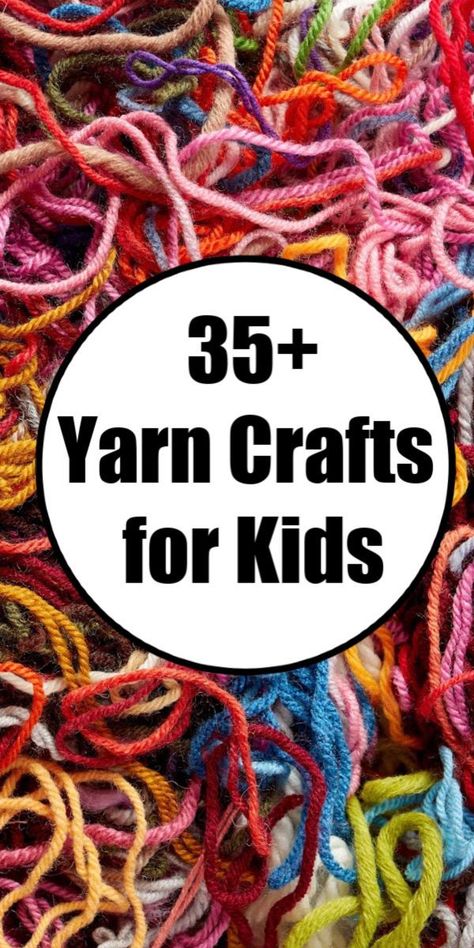 35+ Fun and easy yarn crafts for toddlers to teens. Lacing, winding, wrapping, early sewing, knitting and weaving activities. Outdoor ornaments, indoor ornaments, Christmas ornaments and wall art. Your kids will never be bored again! #HappyHooligans #Easy #Yarn #Crafts #Kids #Toddlers #Preschool #Elementary #Tweens #Teens #YarnCrafts #Lacing #Knitting #Weaving #Activiites #FineMotor #Skills Elementary Age Crafts, Easy Wool Crafts, Yarn Crafts For Kids Easy, Crochet For Kids Beginner, Wool Crafts For Kids, Club Ideas For Kids, Craft With Wool, Macrame For Kids, Craft For Older Kids