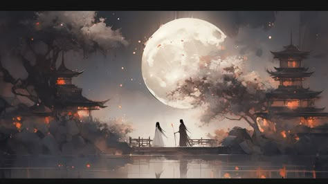 Chinese Culture Aesthetic, Samurai Game, Horizontal Wallpaper, Pc Backgrounds, Eternal Love Drama, Mac Wallpapers, Chinese Wallpaper, Asian Landscape, Samurai Wallpaper