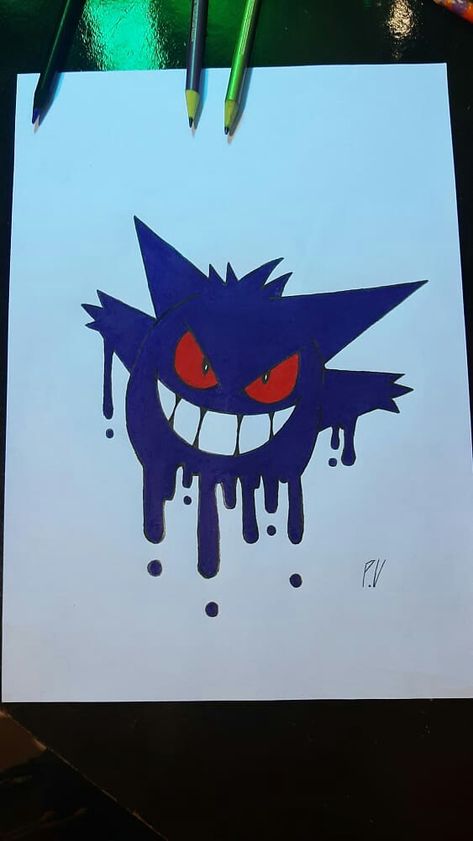 Trippy Pokemon Art, Pokemon Paintings Easy, Pokémon Drawing Easy, Pokemon Acrylic Painting, Pokémon Canvas, Pokemon Canvas Painting, Painting Pokemon, Halloween Chalkboard, Pokemon Painting