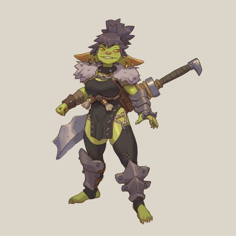 Goblin Character Art, Goblin Concept Art, Goblin Character Design, Goblin Female, Female Goblin, Goblin Character, Goblin Art, Fantasy Races, Fantasy Warrior