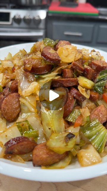 Matt Price on Instagram: "Fried Cabbage will always be a top tier side dish! Add this to your Sunday Dinner or weekly meal prep
.
1 head of cabbage
1 onion
1 red and green bell pepper
1 lb andouille sausage 
Smoked paprika 
Cajun seasoning
1 tsp Worcestershire sauce 
2 tbsps butter
All Purpose Seasoning
1 tsp chicken bouillon 
.
#mrmakeithappen #cabbage #friedcabbage #mealprep #ketomeals #dinnerideas" Cabbage And Sausage Recipe, Andouille Sausage And Cabbage Recipes, Cabbage And Turkey Sausage, Cabbage With Sausage Recipes, Saute Cabbage Recipes, Andouille Sausage Cabbage, Fried Cabbage With Peppers And Onions, Fried Cabbage With Sausage And Peppers, Cabbage Sausage Potatoes