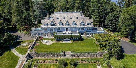 Greenwich Estate That Held Title of America’s Priciest Home Lists for $150 Million - WSJ Connecticut History, Malibu Mansion, Copper Beech, Greenwich Connecticut, Home Cocktail Bar, Long Island Sound, Expensive Houses, Texas Real Estate, Bay View