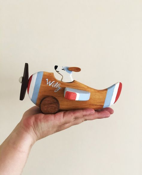 Wooden Toy Airplane / Wood Plane / Personalised Toy / - Etsy Brasil Wood Airplane, Toy Airplane, Wooden Airplane, Airplane Crafts, Wooden Plane, Wood Plane, Wood Toys Plans, Toy Plane, Airplane Toys