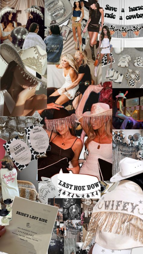 Potential themes - Her last Ride, Bride or die, Final Rodeo Bachelorette Locations, Texas Bachelorette Party, 2000s Theme, Bride Or Die, Hens Party Themes, Bachelorette Planning, Last Rodeo, Made Of Honor, Nashville Bachelorette Party