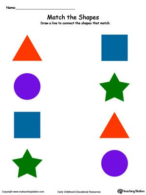 Teach your child basic shapes and how to group a matching shape with this printable activity worksheet. Matching Pictures For Kids, Color Matching Preschool, Match The Shapes, Preschool Shapes, Shapes Matching, Color Worksheet, Matching Shapes, Shape Worksheets For Preschool, Color Worksheets For Preschool