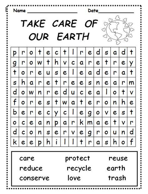 Take Care of Our Earth word search is great for use during Earth Week, a Lorax unit, or a science unit on conservation. See more science units at www.creativeclassroomconnections.com. Earth Day Worksheets, Earth Activities, Earth Day Coloring Pages, Earth Week, Earth Day Projects, Earth Day Crafts, Word Recognition, Earth Day Activities, Spring Preschool