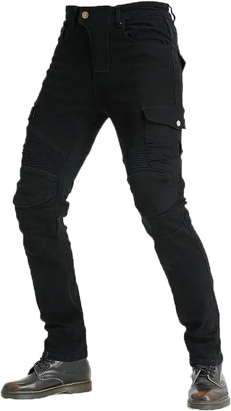 Mens Motorbike Jeans Made with Kevlar Fabric, Motorcycle Protective Trouser Breathable Denim Pant Linned Reinforced Removable Padded Armoured (Black,S) Motorcycle Gear Mens, Kevlar Jeans, Motorcycle Jeans, Leather Armor, Michael Keaton, Motorcycle Gear, Motorcycle Outfit, Denim Pant, Fashion Item