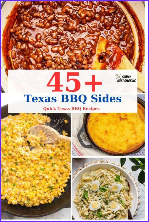 Discover an array of Texas BBQ sides that will enhance any barbecue spread. From hearty BBQ salads to classic Texas BBQ chicken, these sides are designed to complement your main dishes perfectly. Whether you're hosting a casual get-together or a grand feast, these Texas BBQ recipes are sure to impress. Click to see the recipe and elevate your BBQ experience. Texas Bbq Sides, Bbq Side Dishes Black People, Texas Food Recipes, Texas Bbq Recipes, Texan Recipes, Roadhouse Recipes, Bbq Chicken Sides, Bbq Food Ideas, Bbq Spread