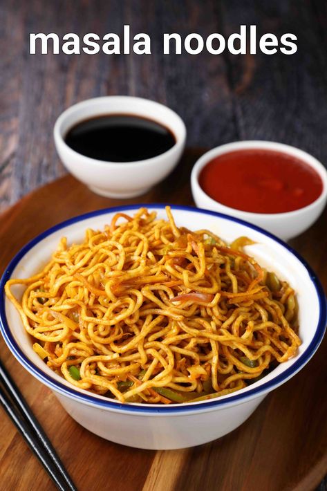 Indian Noodles, Paneer Tikka Masala Recipe, Recipe Noodles, Chinese Sauce, Vegetable Masala, Rajma Recipe, Butter Masala Recipe, Yummy Noodles, Maggi Recipes