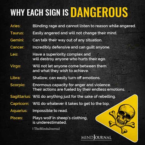 Why Each Zodiac Sign Is Dangerous Zodiac Signs Chart, Libra Zodiac Facts, Zodiac Signs Scorpio, Zodiac Sign Traits, Zodiac City, Each Zodiac Sign, Zodiac Traits, Pisces Facts, Zodiac Compatibility