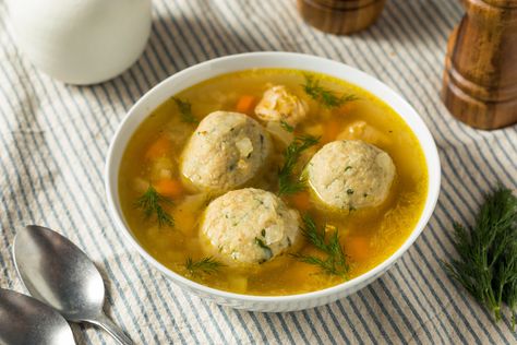 Matzah Ball Soup Recipe, Matzo Ball Soup Recipe, Matzah Ball Soup, Matzah Ball, Matzo Ball, Jewish Holiday Recipes, Matzo Ball Soup, Matzoh Ball, Fine Cooking