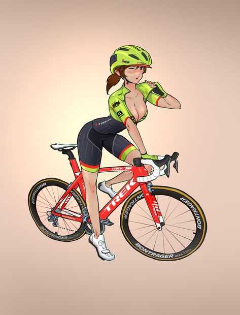 ArtStation - TREK, Zheng Xin Yang Trek Illustrations, Sepeda Trek, Bike Women Cycling, Ep Ep, Cycle Drawing, Bike Fixie, Bike Illustration, Female Cyclist, Futuristic Motorcycle