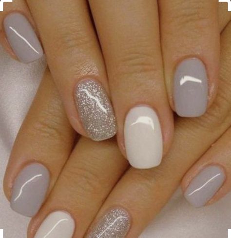 Grey Gel Nails, Nagellack Trends, Smink Inspiration, Glitter Gel Nails, Gray Nails, Neutral Nails, Dipped Nails, Orange Nails, Nails And Makeup