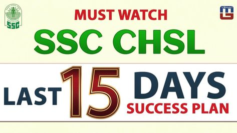 SSC CHSL Last 15 Days Success Plan | Must Watch  https://youtu.be/ykgLrf6T8VY Ssc Chsl Study Plan, Success Plan, Succession Planning, Study Plan, Study Materials, Youtube Videos, Novelty Sign, How To Plan, Quick Saves