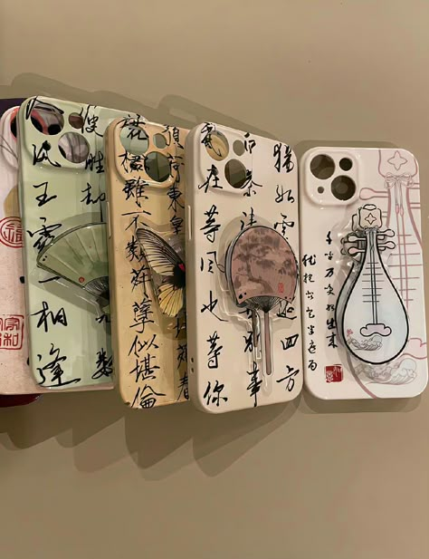 Chinese Phone Case, Phone Case Diy Paint, Diy Phone Case Design, Chinese Aesthetic, Kawaii Phone Case, Pretty Iphone Cases, Pretty Phone Cases, Aesthetic Japan, Cute Little Things