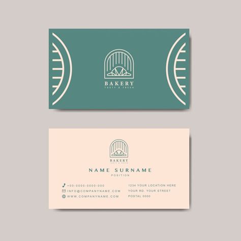 Coffee shop business card template vecto... | Free Vector #Freepik #freevector #background #business-card #mockup #business Coffee Shop Business Card, Shop Business Card, Business Card Design Minimal, Business Card Set, Corporate Business Card Design, Coffee Shop Business, Business Cards Layout, Graphic Design Business Card, Letterpress Business Cards