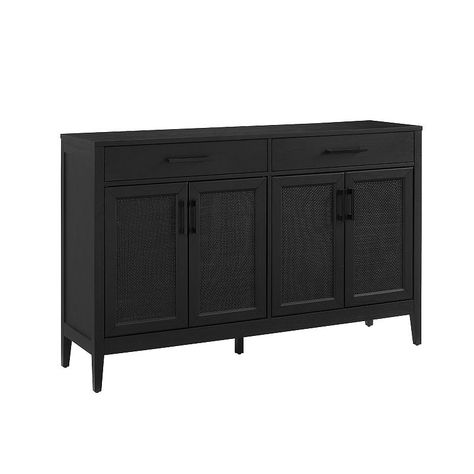 Traditional Sideboard, Sideboard Black, Rattan Sideboard, Multipurpose Furniture, Black Sideboard, Versatile Furniture, Large Cabinet, Home Styles, Sideboard Furniture