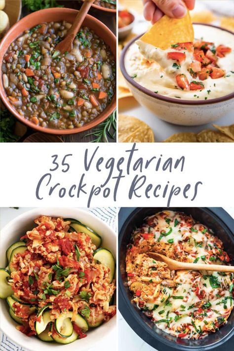 Best Vegetarian Slow Cooker Recipes, Crockpot Healthy Recipes Vegetarian, Slow Cooker Meal Prep Vegetarian, Healthy Slow Cooker Meals Vegetarian, Crockpot Meal Vegetarian, Easy Vegetarian Recipes Slow Cooker, Healthy Meatless Crockpot Recipes, Easy Vegetarian Dinner Crockpot, Crockpot Recipes For Vegetarians