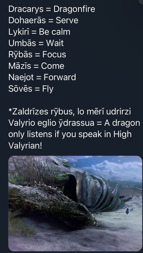 Targaryen Language, Valerian Language, High Valarion, Game Of Thrones Balerion, High Valyrian Quotes, Dragon Tamer Aesthetic, High Valyrian Language, Old Valyria Art, Valyrian Aesthetic