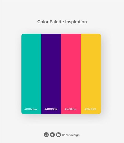 Beautiful Color palette  Inspiration for Graphic Designers for your Design and UI Projects, if you want to get inspiration follow me

#behance #color #inspiration #design #palette #new #trend Color Combinations For Graphic Design, 4 Color Pallete, 4 Colors Palette, Modern Palette Color, Exciting Color Palette, Trending Color Palettes 2023, Education Color Palette, Fitness Color Palette, Bold Color Palette Brand Identity