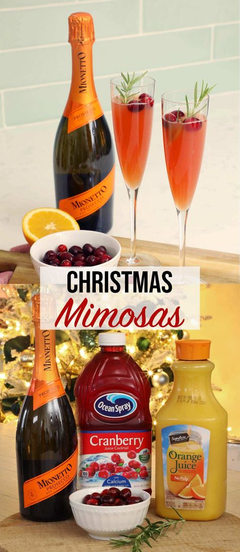 Christmas Recipes Brunch, Christmas Day Mimosas, Hosting Christmas Dinner Food Party Ideas, Brunch Xmas Ideas, Christmas Pajama Brunch Party, Merry Mimosa Bar, Brunch Christmas Ideas, Mimosa Bar Ideas Christmas, Friends Christmas Brunch Ideas