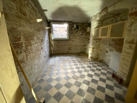 Why Your Cellar Walls Need to Breathe (And Why We’re NOT Tanking) Victorian Basement, Basement Cellar, Cellar Inspiration, Cellar Conversion, Chest Of Drawers Makeover, Garden Front Of House, Drafty Windows, Old Basement, Pallet Projects Garden