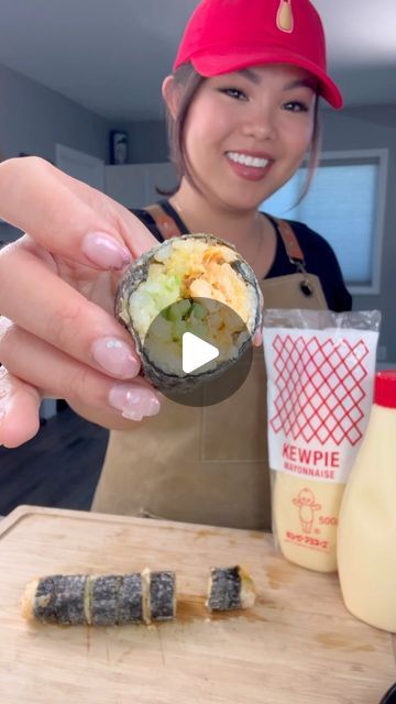 Stephanie | Easy recipes 🔪 on Instagram: "#sponsored I love having fun with my leftovers especially when using @kewpieusa for the rich umami flavors! This Crispy Spicy Salmon California Roll is so fun to make and eat with leftover salmon from the night before! I’ve been a huge fan of Kewpie mayo for as long as I can remember and they finally have a limited edition hat available for me to take Kewpie with me everywhere I go!   But let’s be real, it’s the mini kewpie bottle on the hat for me 🥹 Join the Kewpie Fandom by buying a Kewpie Bottle and scoring their first ever, limited edition hat for FREE! Run to the link in bio for more details. ONLY 2000 AVAILABLE!   #KewpieMayo #Kewpie   ➡️ Recipe: Crispy Spicy Salmon California Roll Serves 1-2  • 1 cup leftover cooked salmon  • 1/3 cup Kewpi California Roll Recipes, Sushi Seaweed, Kewpie Mayo, Cooked Salmon, Leftover Salmon, Chinese Cooking Recipes, Everywhere I Go, California Roll, Spicy Salmon