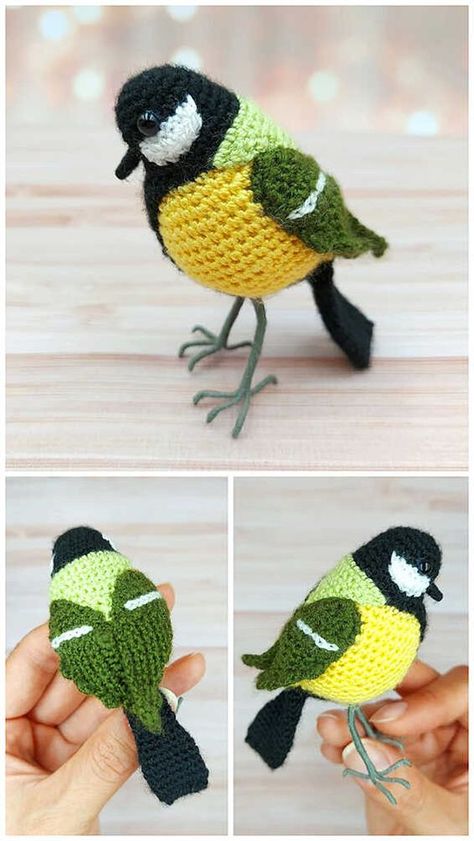 Crochet Small Bird Free Pattern, Amigurumi Birds Free Pattern, Crochet Bird Free Pattern, Free Bird Crochet Pattern, Tweety Bird Crochet, Amigurumi Bird Free Pattern, Crochet Bird Patterns Free, Bird Crochet Pattern Free, Free Bird Patterns