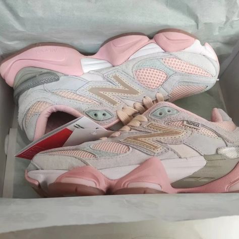 New Balance x Joe Freshgoods 9060 Casual sneakers grey pink Pink And Grey New Balance, New Balance Shoes Women's Outfit 9060, New Balance 9060 Pink, New Balance Suede, Joe Freshgoods, Grey New Balance, New Balance 9060, New Balance Blue, Shoes New Balance