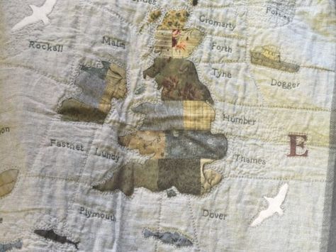 shipping forecast quilt Patchwork, Shipping Forecast, Coastal Quilts, Good Wishes, Embroidery Template, Embroidered Quilts, Free Motion Embroidery, Book Quilt, Modern Quilts