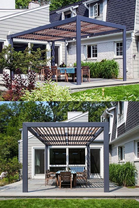 12 creative & attractive shade structures & patio cover ideas such as DIY friendly fabric canopy, shade sails, simple pergolas, vines for sun shades, etc! – A Piece of Rainbow #backyard #gardens #landscape #gardendesign #landscaping #gardenideas #pergola #shadesails #diy #summer #spring #porch #patiodesigns #patio #deck #curbappeal #homeimprovement home improvement, garden design, landscaping, patio decor Backyard Shade Structure, Patio Shade Covers, Yard Before And After, Patio Cover Ideas, Patio Chico, Landscaping Patio, Diy Patio Cover, Patio Addition, Pool Shade