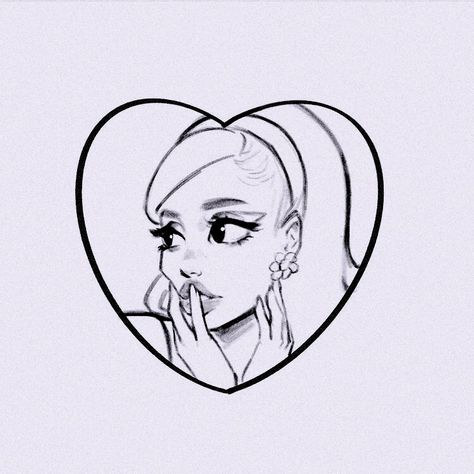 Ariana Grande Outline Drawing, Ariana Grande Icons Aesthetic, Ariana Grande Inspired Tattoos, Ariana Grande Tattoos Inspired, Ariana Tattoos, Ariana Grande Tattoo Ideas, Ariana Grande Aesthetic Icon, Ariana Grande Tattoos, Ariana Grande Art