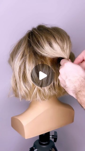 Bob Length Hair, Bob Updo Hairstyles, Short Hair Updo Easy, Bob Length, Short Hair Updo Tutorial, Short Hair Up, Hair Curling Tips, Short Hair Lengths, Corte Bob