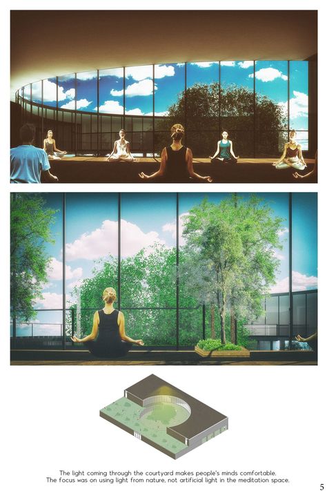 Building a place for contemplation and meditation Meditation Architecture Spaces, Meditation Architecture, Meditation Space Architecture, Architecture Competition, Japanese Flag, Buddhist Philosophy, Thats All Folks, Design A Space, Architecture Design Concept