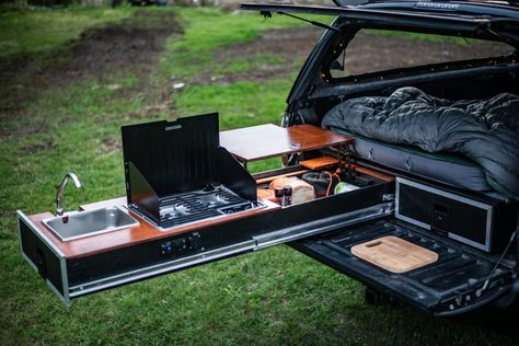 Build Thread: Ultimate Bed Drawer System for Camping/Cooking/Tailgating | Tacoma World Truck Bed Kitchen, Overland Truck Bed, Ute Camping, Truck Bed Drawers, Truck Bed Slide, Diy Truck Bedding, Camper Box, Hilux Sw4, Truck Bed Storage