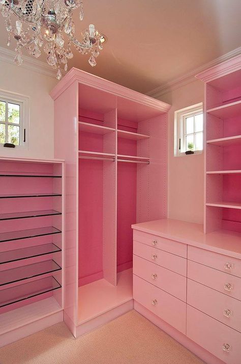 Penyimpanan Makeup, Pink Closet, Contemporary Closet, Custom Closet Design, Classy Closets, Walking Closet, Dream Closets, Custom Closet, Pink Houses