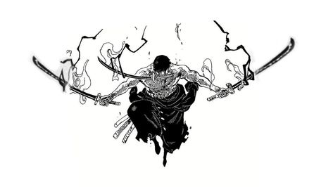 Zoro Minimalist Wallpaper, Zoro One Piece Sketch, Roronoa Zoro Sketch, Zoro Black And White, Roronoa Zoro Manga, One Piece Tattoo Ideas, Zoro Manga, Anime Tshirts, Zoro Roronoa