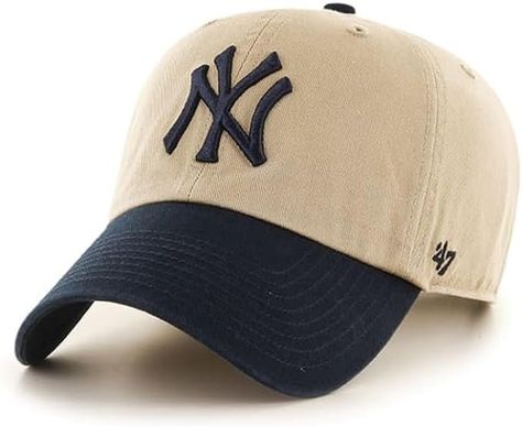 Amazon.com: '47 New York Yankees Hat Mens Womens Two Tone Clean Up Adjustable Cap, Khaki/Navy Hat, Navy Logo : Clothing, Shoes & Jewelry Navy Baseball Cap, Navy Baseball Hat, Navy Yankees Hat, Hat Outfit Men, New York Yankees Hat, Cheap Navy Baseball Cap, One Size, Navy Adjustable 5-panel Baseball Cap, New York Yankee Hat, Yankees Hat