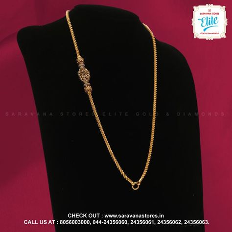 Mugappu Designs, Chain Designs Gold, Mugappu Chain, Couple Ring Design, Mangalsutra Chain, Antique Necklaces Design, Black Beads Mangalsutra Design, New Gold Jewellery Designs, Pretty Jewelry Necklaces