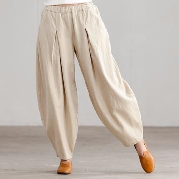 Trouser Pants Pattern, Cotton Wide Leg Pants, Women Trousers Design, Cotton Pants Women, Linen Harem Pants, Salwar Pants, Womens Pants Design, Summer Pants Women, Salwar Designs