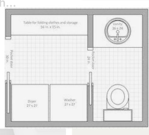 Mud Room And Bathroom Combo, Barndominium Apartment, Bathroom With Washer And Dryer Layout, Laundry Bathroom Combo Layout, Half Bath Laundry Room Combo, Bathroom Laundry Combo Floor Plans, Small Bathroom Laundry Combo, Bath Laundry Combo, Bathroom And Laundry Room Combo