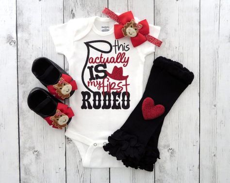 Cowgirl Onesie, Cowgirl First Birthday, My First Rodeo Shirt, First Rodeo Shirt, Cowgirl Birthday Outfit, Cowgirl Shoes, First Birthday Onesie, Western Baby Clothes, Black Glitter Shoes