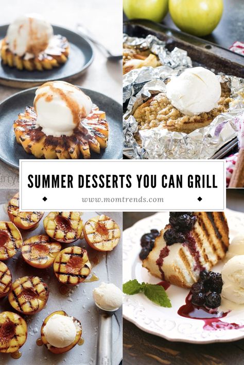 Grill Deserts, Desserts On Grill, Grill Dessert Recipes, Griddle Dessert Recipes, Dessert On The Grill, Grilled Desserts Easy, Bbq Desserts Grill, Bbq Deserts Ideas, Flat Top Grill Desserts