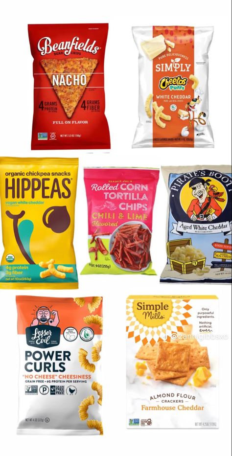 Healthy Dorm Snacks, Chip Alternative, Cheddar Chips, Healthy Chip Alternative, Bean Chips, Dorm Food, Chickpea Snacks, Healthy Chips, Healthy Snacks To Buy