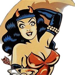 Ray Illustration, Pop Art Tattoo, Vince Ray, Devil Woman, Pop Art Tattoos, Rockabilly Art, Pin Up Drawings, Horror Vintage, Ange Demon