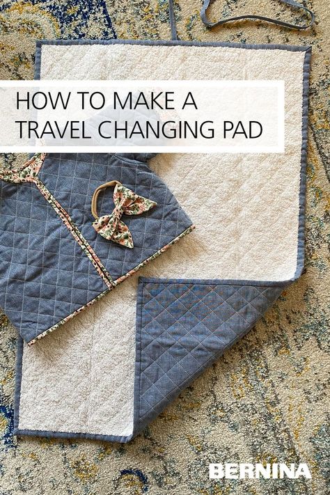 Changing Pad Diy, Changing Pad Pattern, Travel Changing Pad, Portable Changing Pad, Baby Changing Station, Baby Bibs Patterns, Sewing Baby Clothes, Baby Changing Pad, Diy Baby Gifts